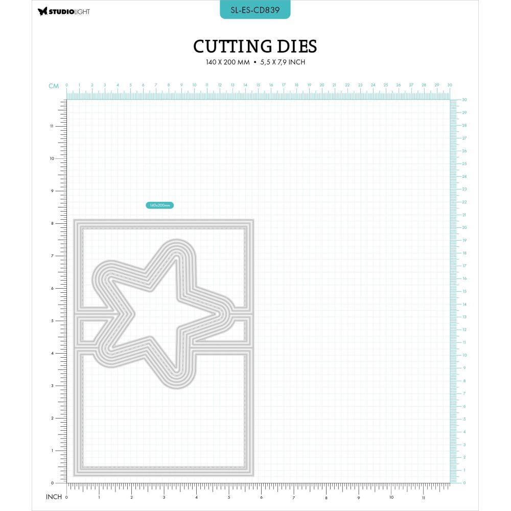 Studio Light Essentials Cutting Die: Nr. 839, Star Folding Card (5A0023NF1G6JW)