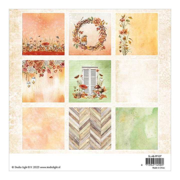 Studio Light Autumn Bouquet 6"X6" Paper Pad: Nr. 107, Copper Blush, 36/Pkg (LABPP107)