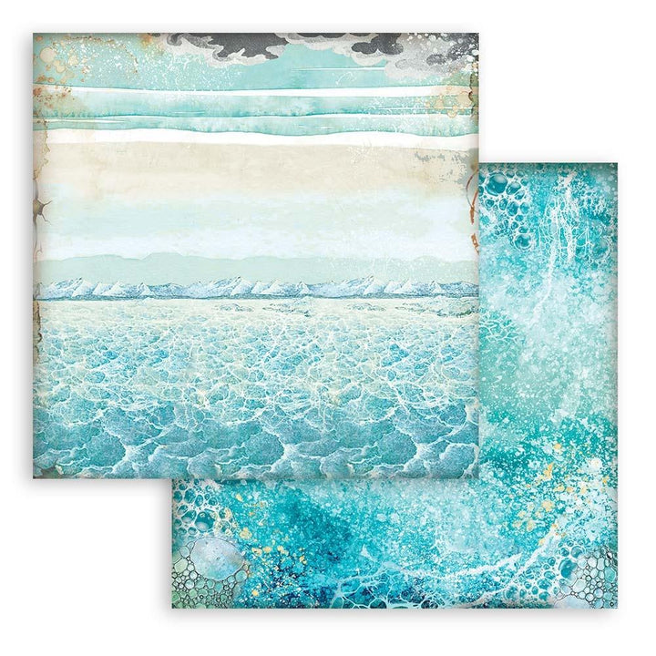 Stamperia Songs Of The Sea 8"X8" Double-Sided Paper Pad: Backgrounds, 10/Pkg (SBBS91)