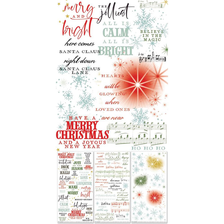 49 and Market Evergreen Season Rub-On Transfer Set: Sentiments (5A0027PF1GB12)