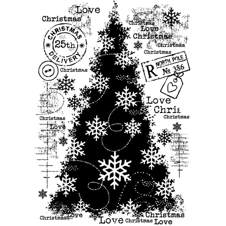 Woodware 4"X6" Clear Stamps: Snow Frosted Tree (FRS1015)