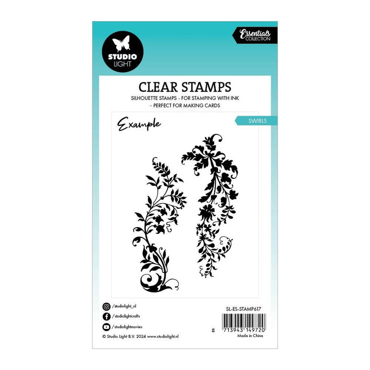 Studio Light Essentials Clear Stamps: Nr. 617, Swirls (STAMP617)