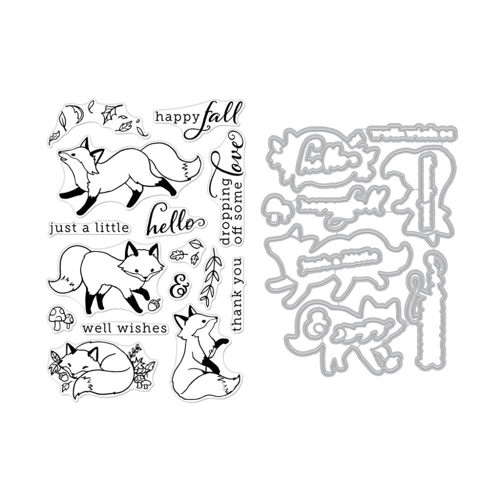 Hero Arts Clear Stamp & Die Combo: Fall Fox (HASB379)