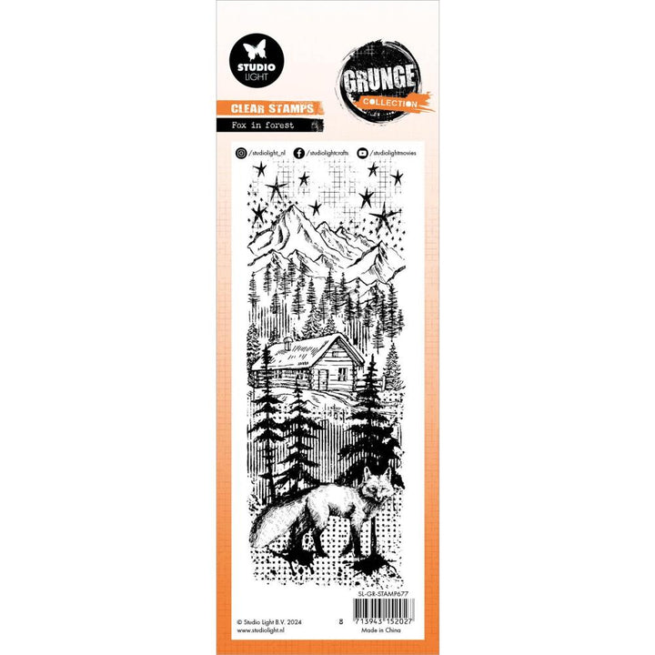 Studio Light Grunge Clear Stamp: Nr. 677, Fox In Forest (5A0023LJ1G6MK)