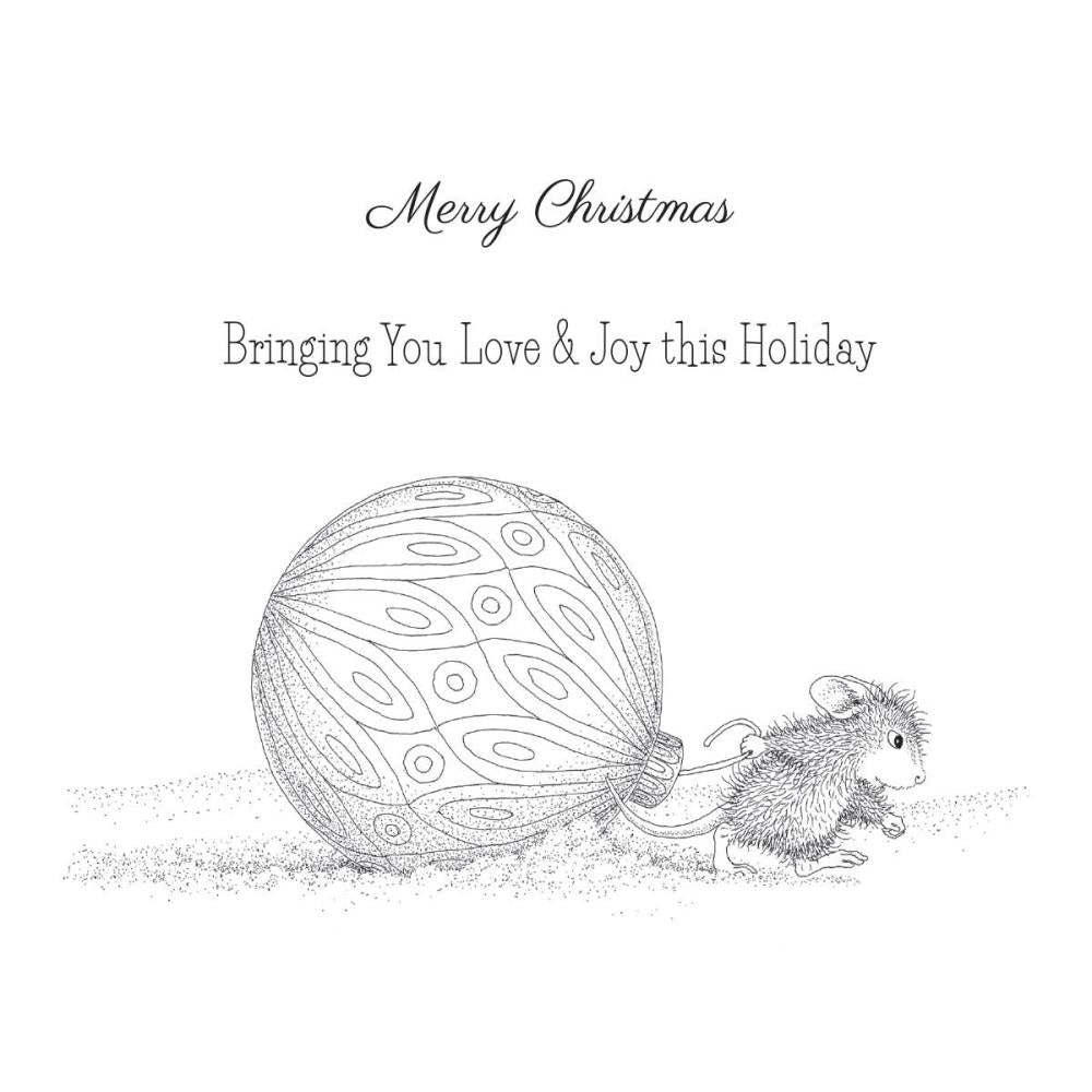Stampendous House Mouse Cling Rubber Stamp: Bringing Christmas To You (RSC016)