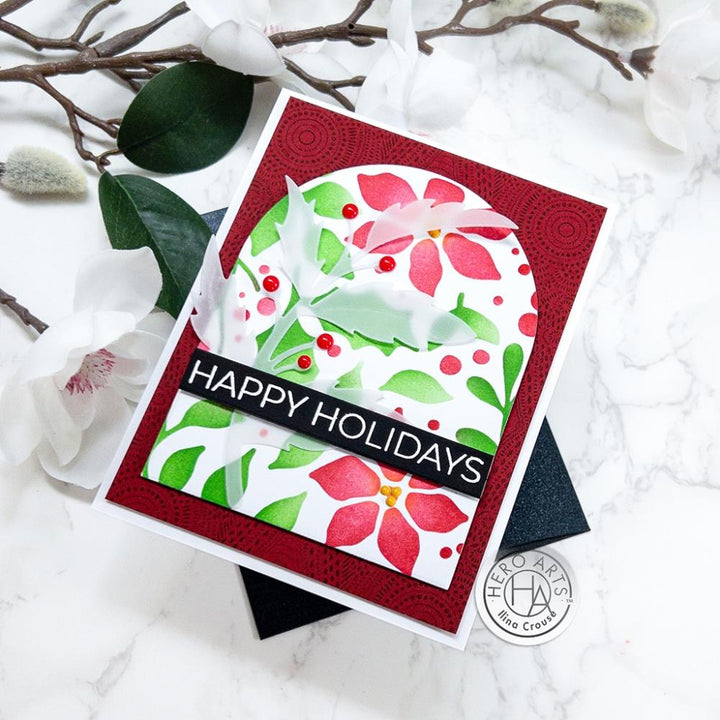 Hero Arts 6"X6" Stencil: Holiday Foliage (5A002CF51GFZ3)