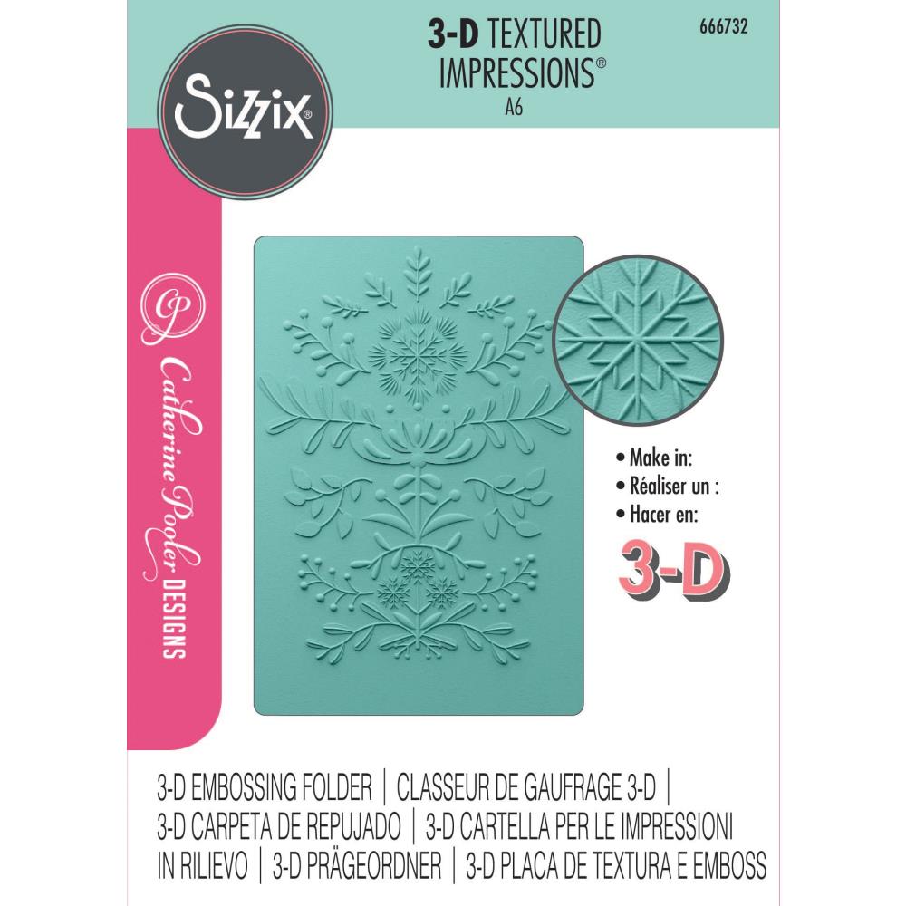 Sizzix 3D Textured Embossing Folder: Yuletide, By Catherine Pooler (5A00241L1G79P)