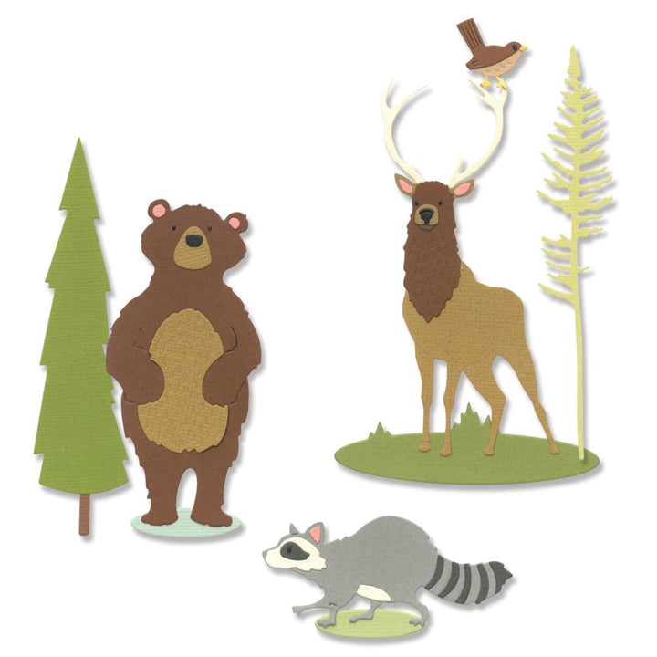 Sizzix Thinlits Dies: Forest Animals, 8/Pkg, By Josh Griffiths (666241)