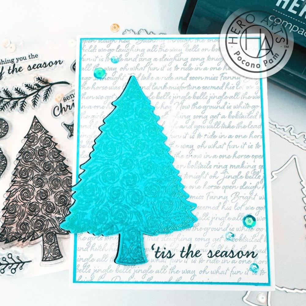 Hero Arts Clear Stamp & Die Combo: Swirly Christmas Tree (5A002CF21GFXX)