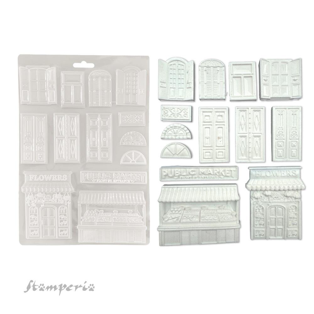 Stamperia Art Of Travelling A4 Soft Maxi Mould: Doors And Window (K3PTA4584)