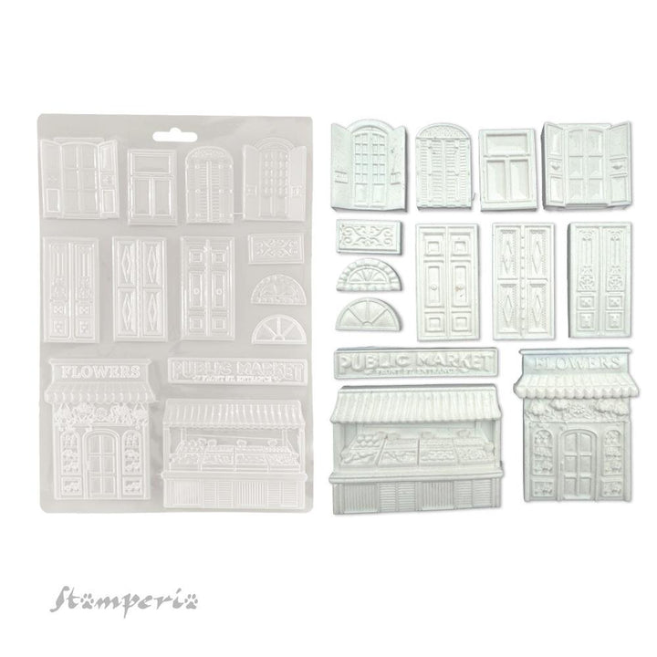 Stamperia Art Of Travelling A4 Soft Maxi Mould: Doors And Window (K3PTA4584)