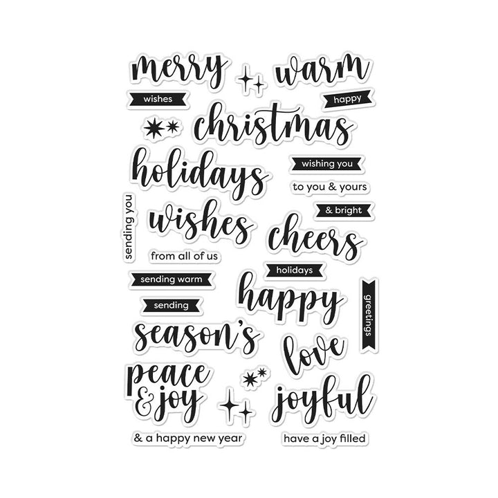 Hero Arts 4"X6" Clear Stamps: Joyful Christmas Messages (5A002CF61GFYT)