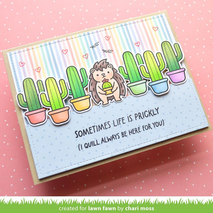 Lawn Fawn 3"X4" Clear Stamps: Sometimes Life is Prickly (LF3355)