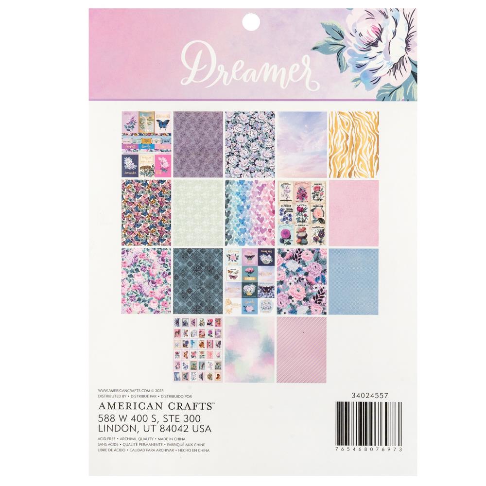 American Crafts Dreamer 6"X8" Double-Sided Paper Pad: Gold Foil, 36/Pkg (34024557)