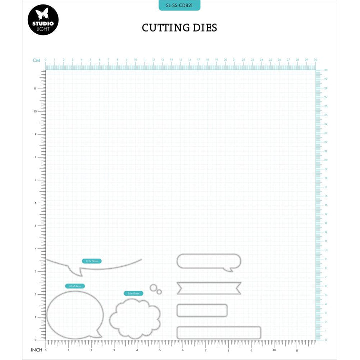 Studio Light Sweet Stories Cutting Die: Nr. 821, Speech & Tekst (5A0023LN1G6HV)