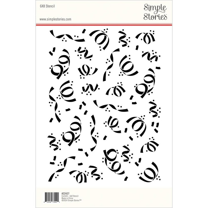 Simple Stories Say Cheese Magic 6"X8" Stencil: Confetti (5A0022J11G5BX)
