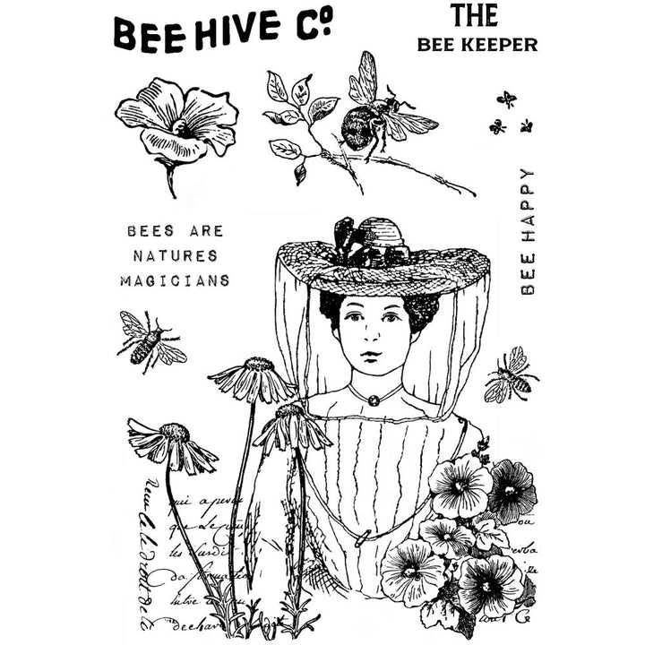 Creative Expressions 6"X4" Clear Stamp Set: Bee Keeper, By Sam Poole (CEC1028)