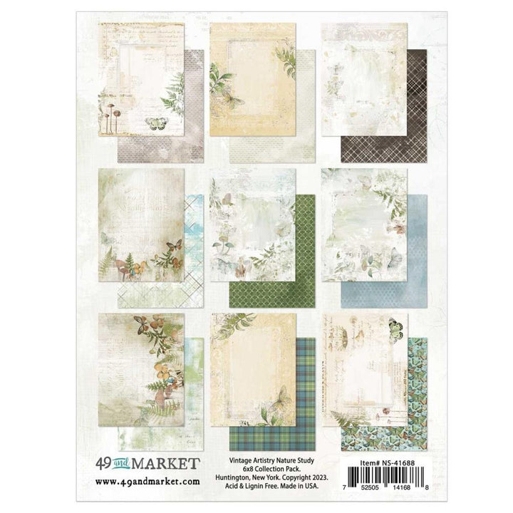49 and Market Vintage Artistry Nature Study 6"X8" Collection Pack (NS41688)