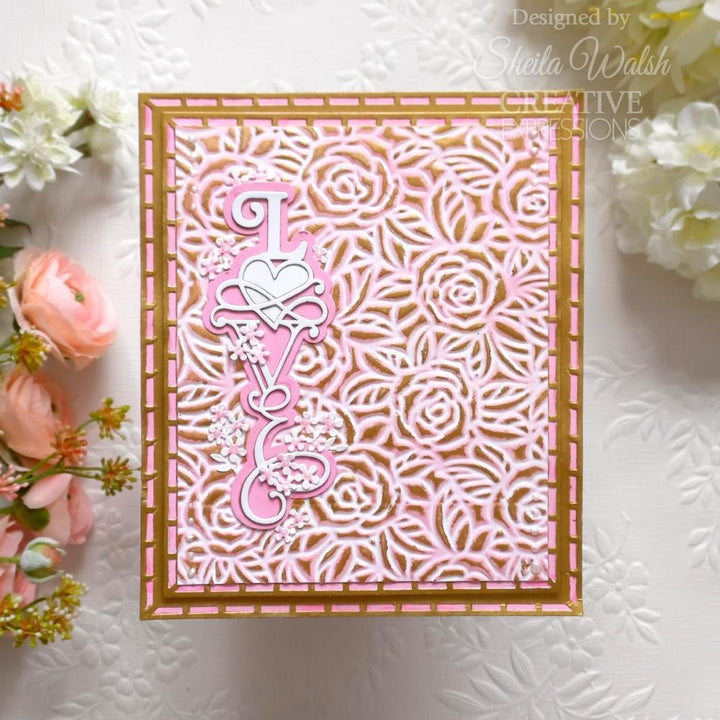 Creative Expressions Craft Dies: Border Collection - Love, By Sue Wilson (CED7150)