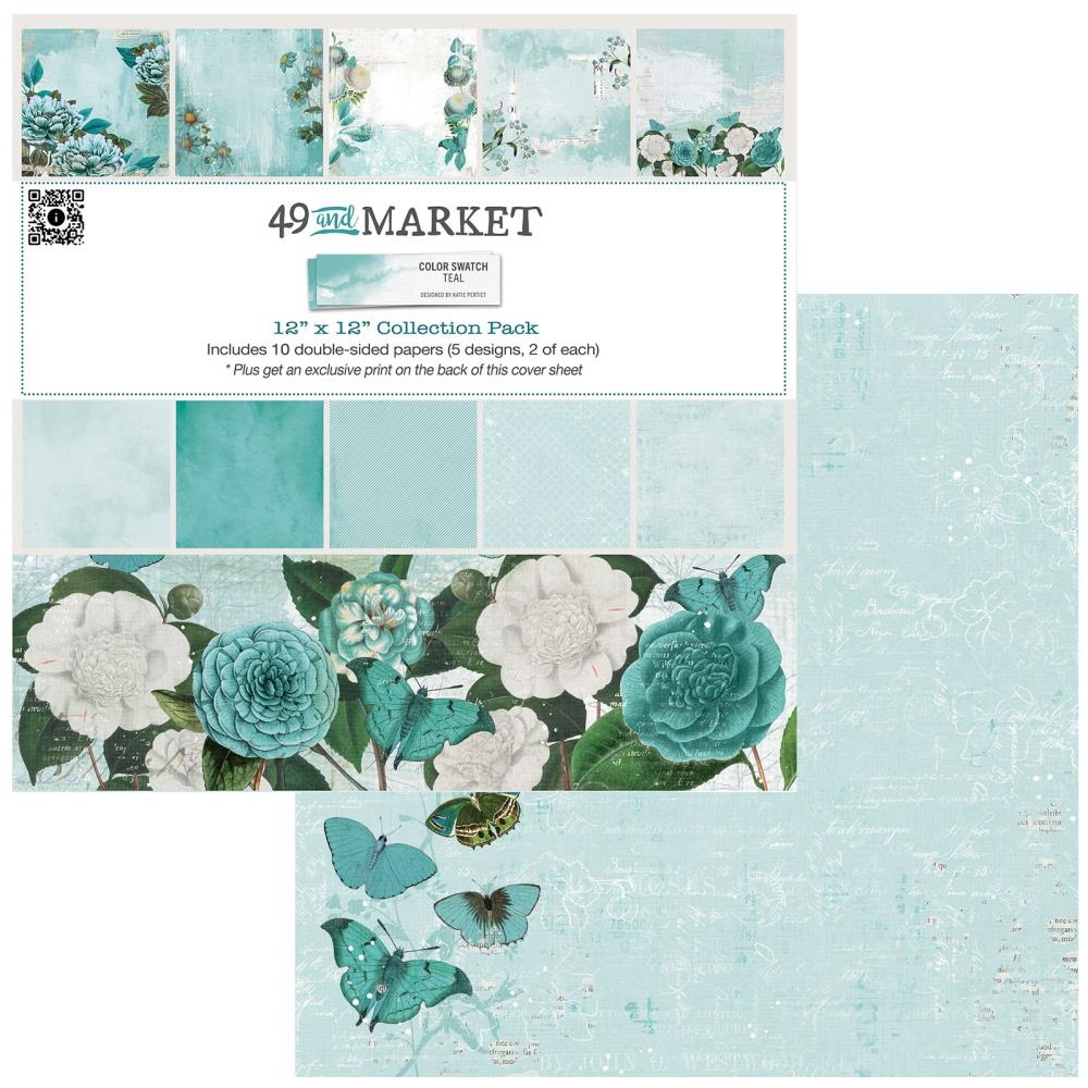 49 and Market Color Swatch: Teal 12"X12" Collection Pack (TCS26214)