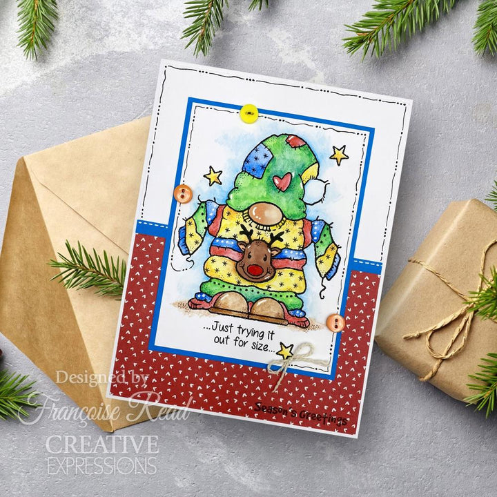Woodware 4"X6" Clear Stamp Singles: Cozy Gnome Jumper (FRS1004)