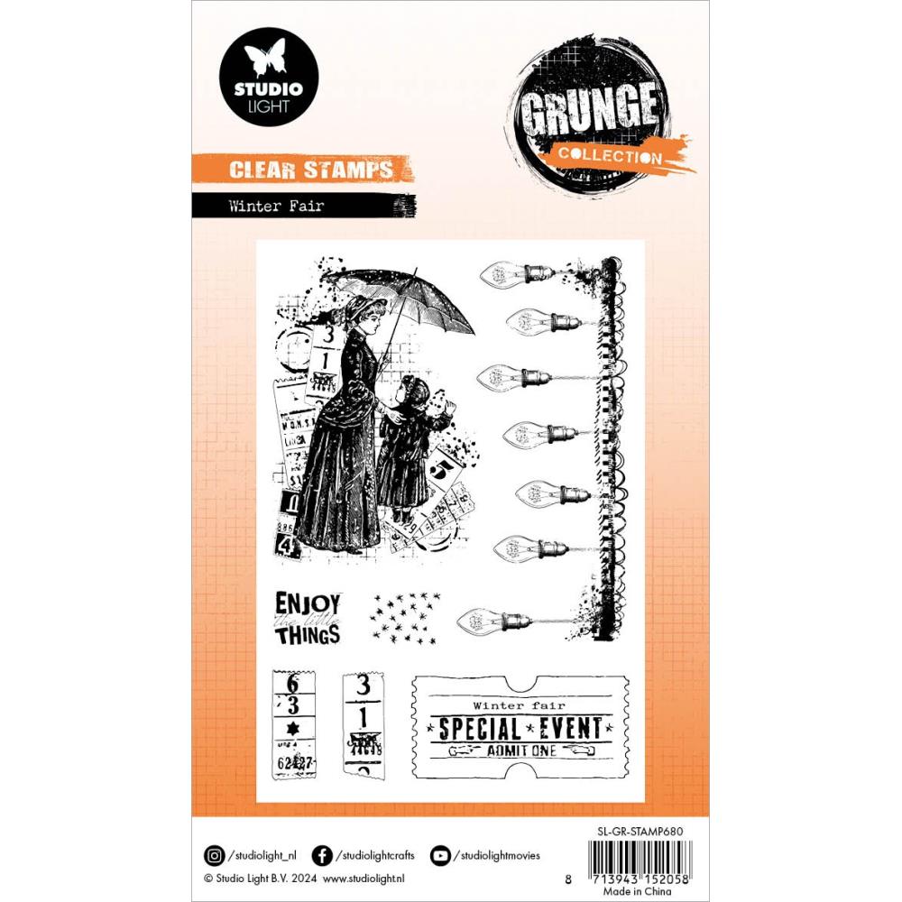 Studio Light Grunge Clear Stamp: Nr. 680, Winter Fair (5A0023JN1G6KG)