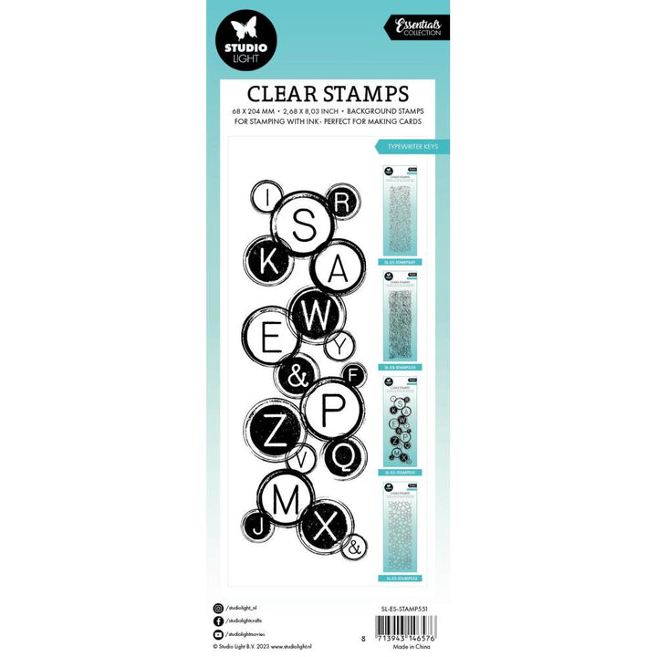Studio Light Essentials Clear Stamp: Nr. 551, Typewriter Keys (STAMP551)