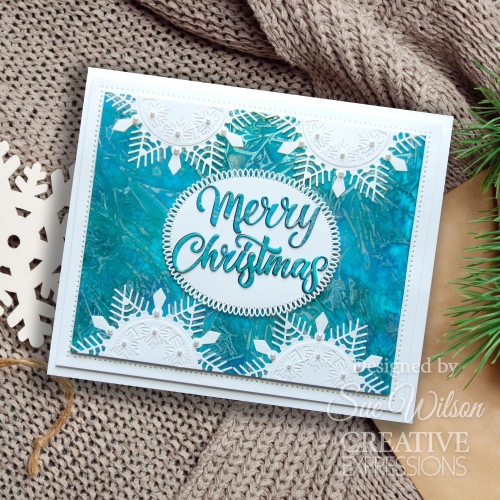 Creative Expressions Shadowed Craft Die: Festive Merry Christmas - Sentiments, By Sue Wilson (5A00283K1GB62)