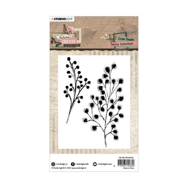 Studio Light HEN Natures Dream Clear Stamp: Nr. 526, Berry Branches (DTAMP526)