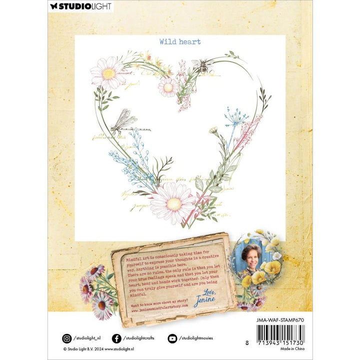 Studio Light Jenine's Mindful Art Wild & Free Clear Stamp: Nr. 670, Wild Heart (5A0023GJ1G6HH)