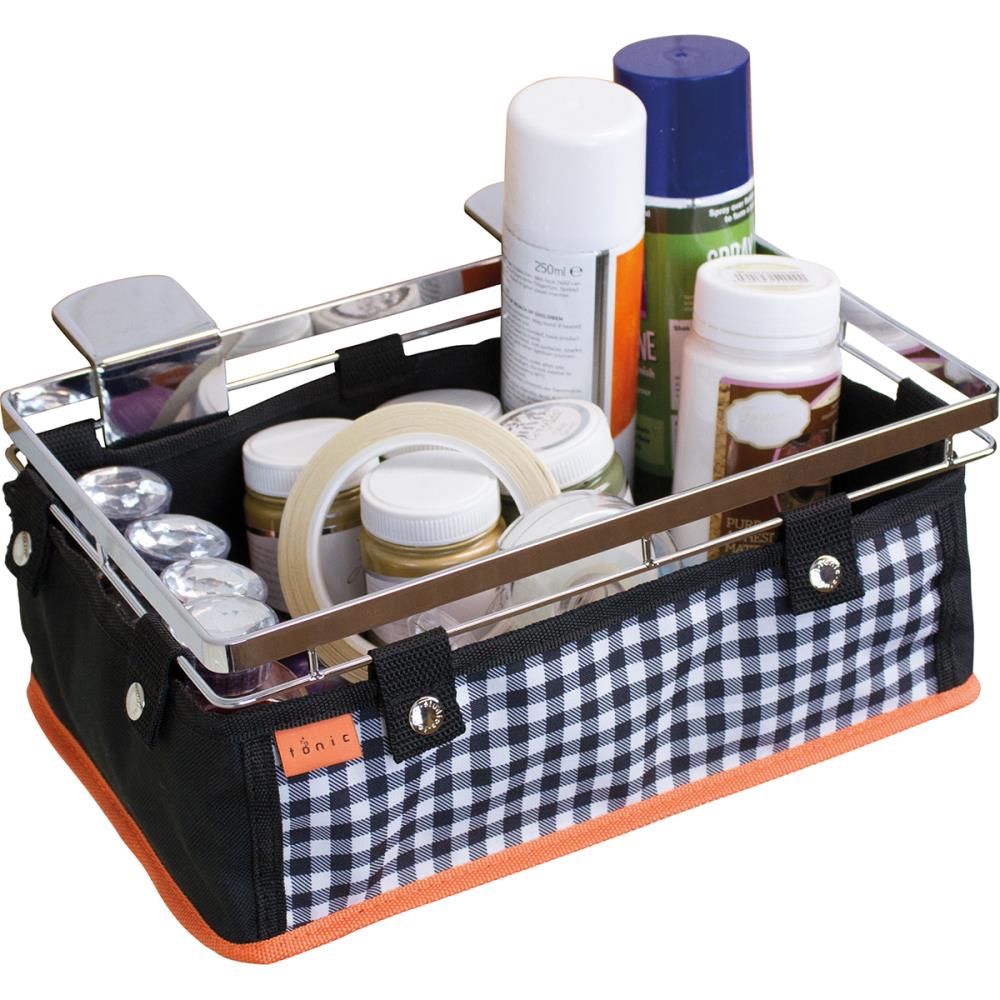 Tonic Studios Table Tidy Main Caddy: Black/Orange (1643E)