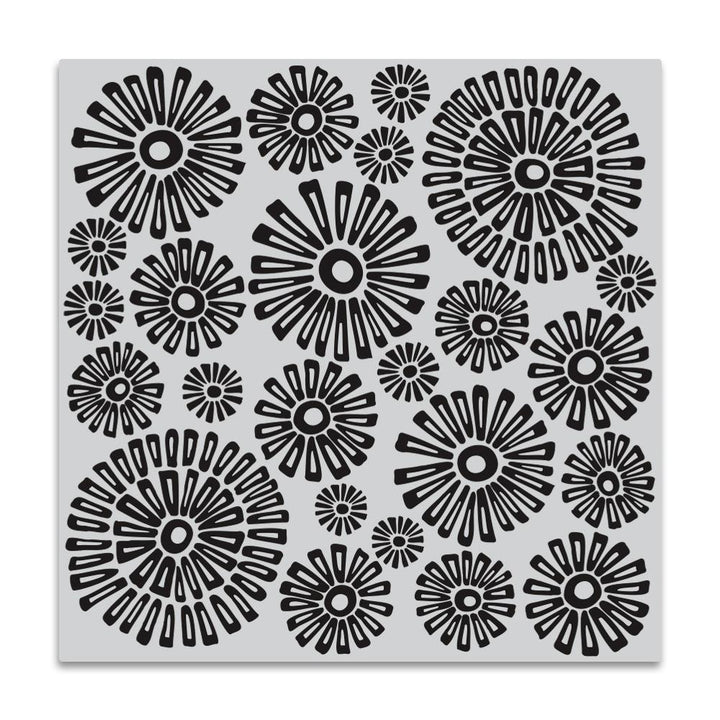 Hero Arts Bold Prints 6"X6" Cling Stamp: Sunburst Flowers (5A0025RV1G8J4)