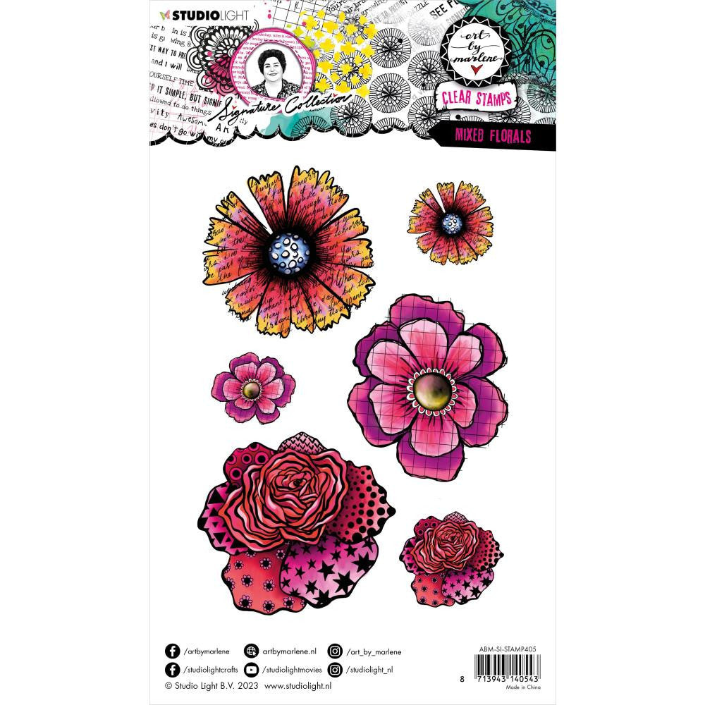 Art By Marlene Signature Collection Stamp: Nr. 405 Mixed Florals (ABMSI405)