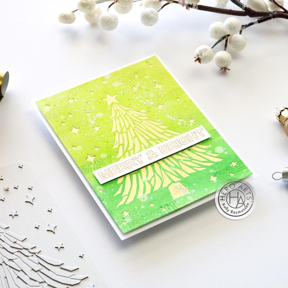 Hero Arts Letterpress & Foil Plate: Sparkling Tree (5A002CFV1GFYL)