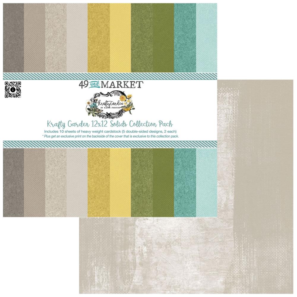49 and Market Krafty Garden 12"X12" Collection Pack: Solids (KG26382)