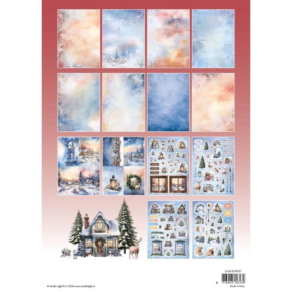 Studio Light Designer 8.26"X11.57" Die-Cut Paper Pad: Nr. 217, Dreamy Christmas 28/Pkg (5A002BG11GDXB)