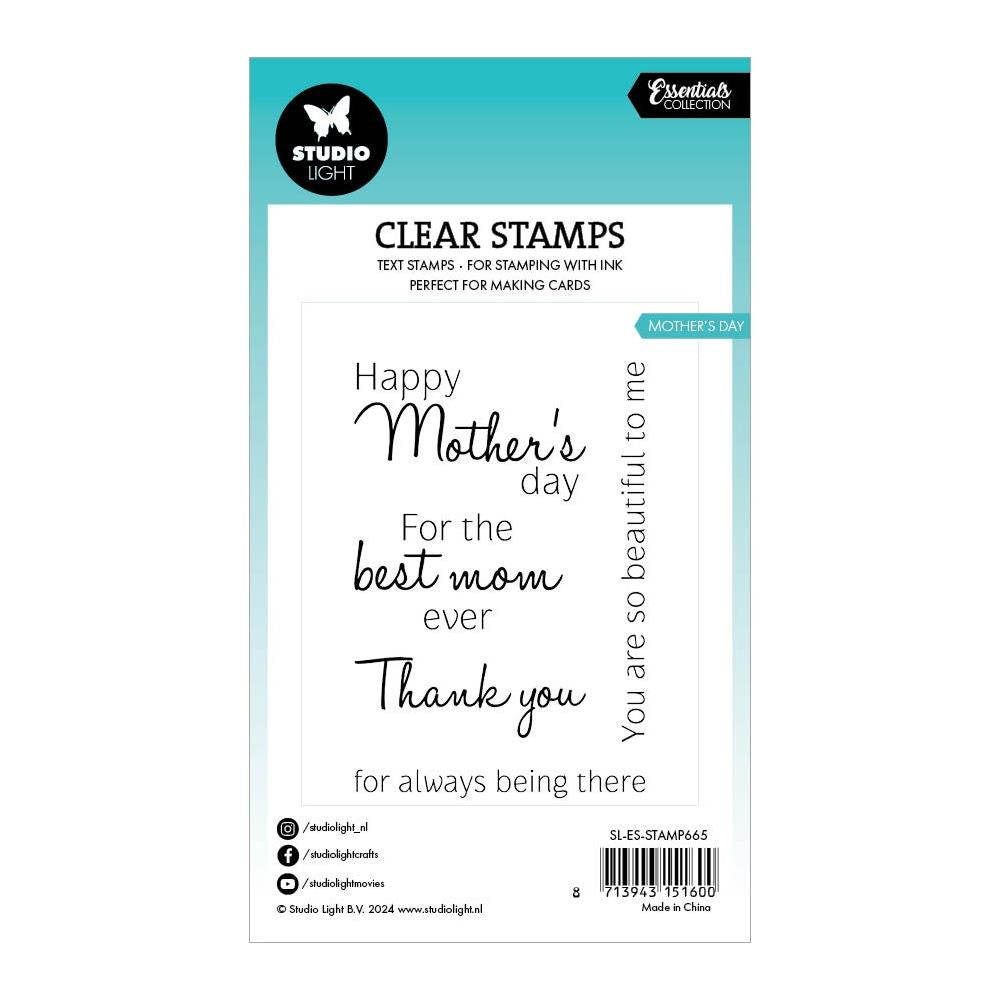 Studio Light Essentials Clear Stamps: Nr. 665, Mothers Day (5A0023L01G6ND)