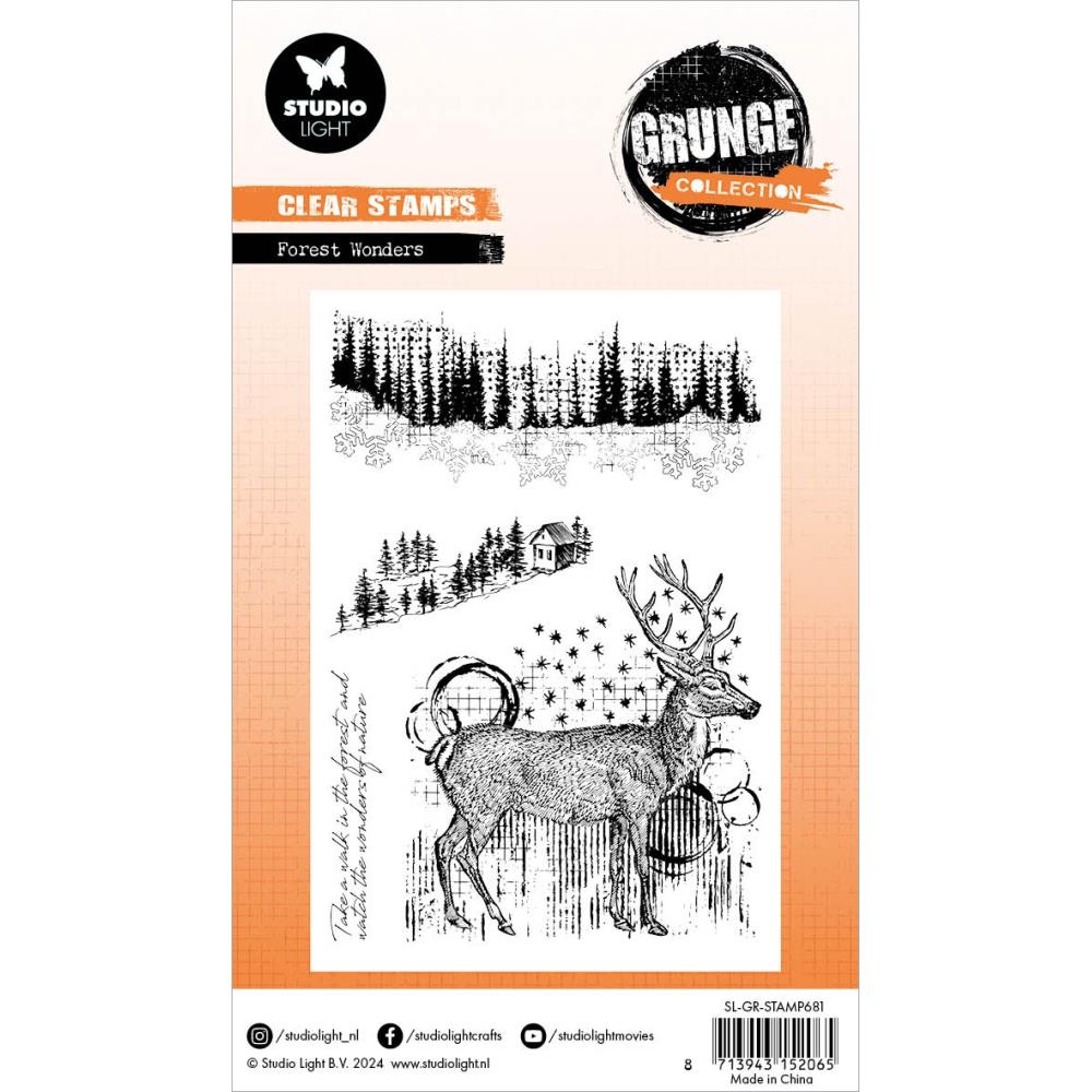 Studio Light Grunge Clear Stamp: Nr. 681, Forest Wonders (5A0023L91G6HM)