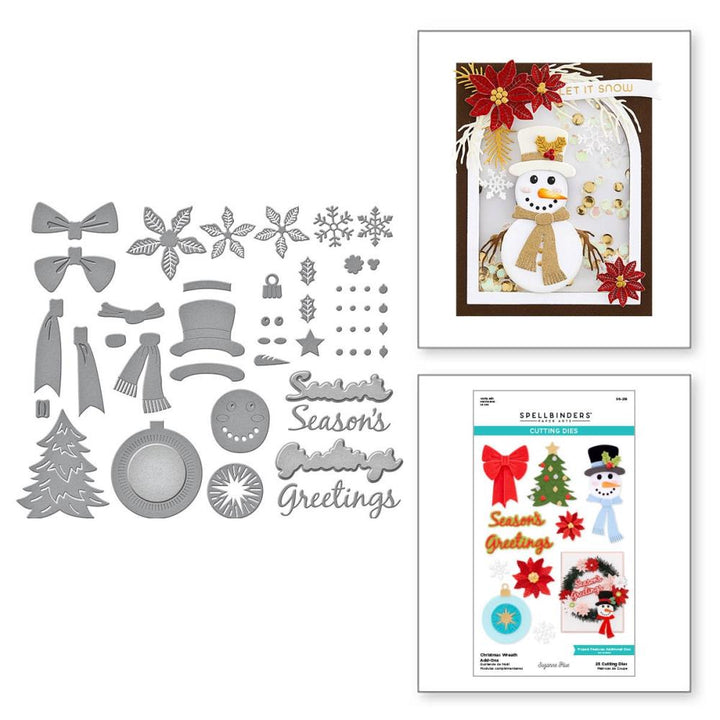 Spellbinders Etched Dies: Christmas Wreath Add-Ons, By Suzanne Hue (S6219)