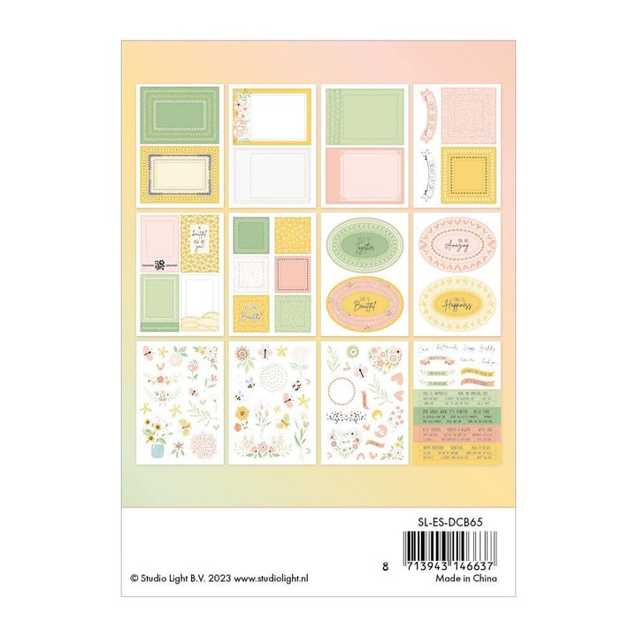 Studio Light Die-Cut Block Sheets: Nr. 65, Floral Pastel Frames, 24/Pkg (LESDCB65)