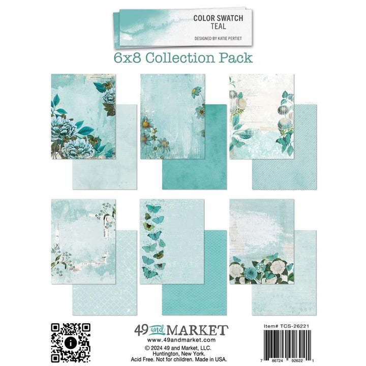 49 and Market Color Swatch: Teal 6"X8" Collection Pack (TCS26221)