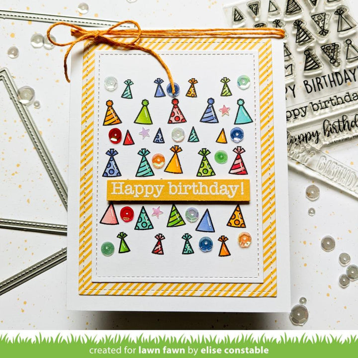Lawn Fawn 3"X4" Clear Stamps: All The Party Hats, 23/Pkg (LF2872)