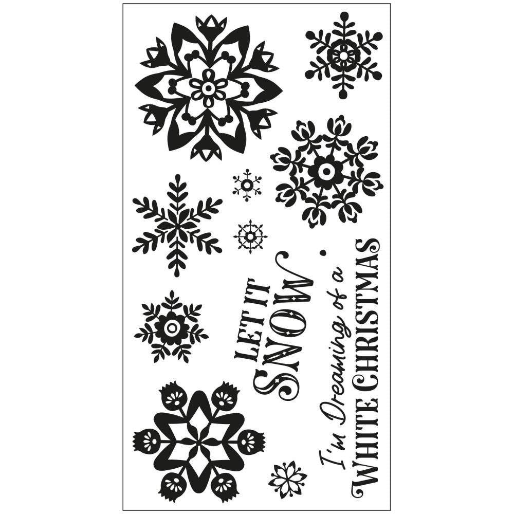 Sizzix Clear Stamps Set: White Christmas, 12/Pkg, By Catherine Pooler (5A00240P1G79Y)