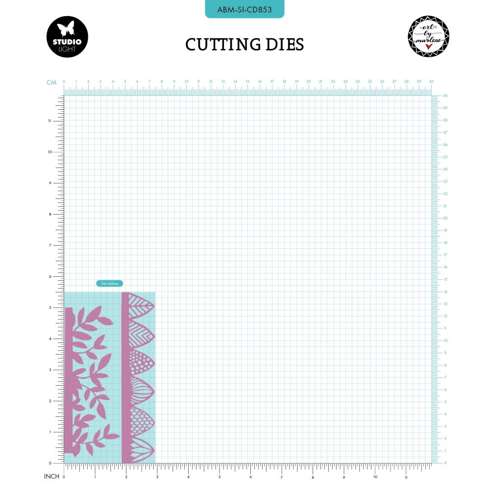 Art by Marlene Signature Collection Cutting Dies: Nr. 853, Border Leaves (5A002BHY1GF2J)