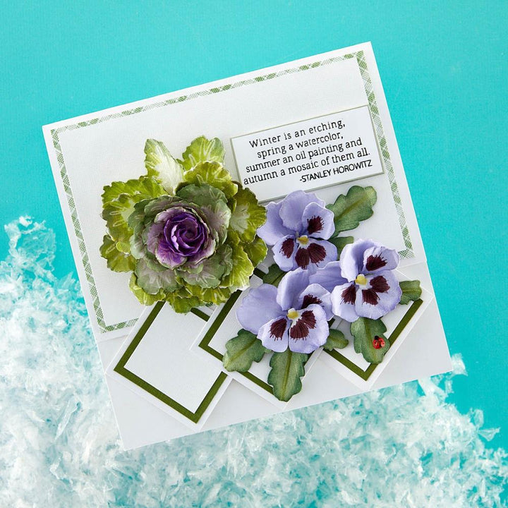 Spellbinders Stamp & Die Set: Snow Garden - Ornamental Cabbage & Kale, By Susan Tierney-Cockburn (SDS187)