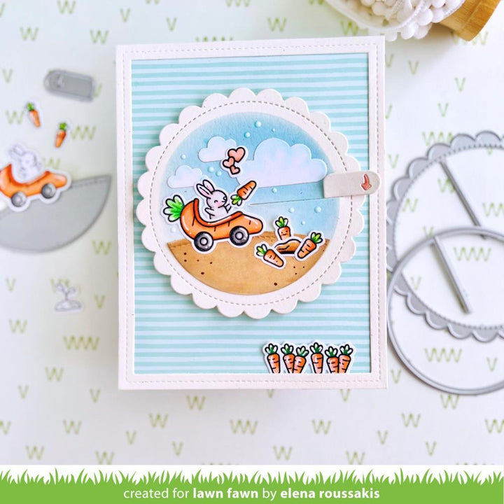 Lawn Fawn Lawn Cuts Custom Craft Die: Give It a Whirl Scalloped Add-On (LF3367)