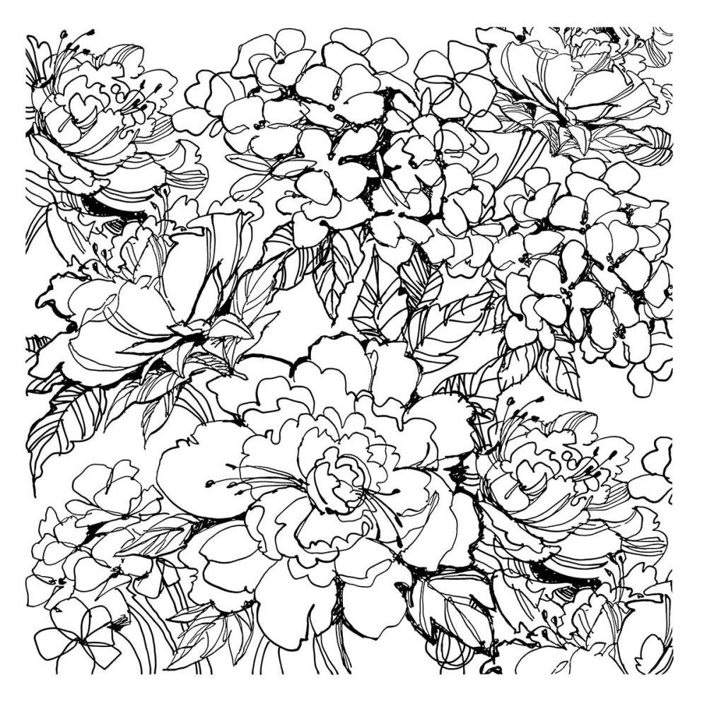 Stampendous Beautiful Backgrounds Cling Rubber Stamp: Floral Garden (5A002C7C1GFS7)