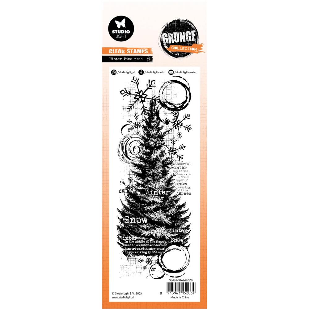 Studio Light Grunge Clear Stamp: Nr. 678, Winter Pine Tree (5A0023NM1G6L0)