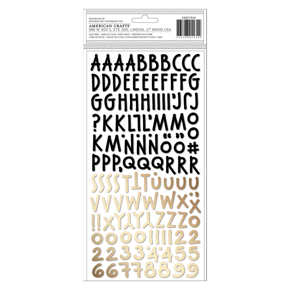 Vicki Boutin Peppermint Kisses Thickers Stickers: Alpha W/Gold Foil, 268/Pkg (VB021944)