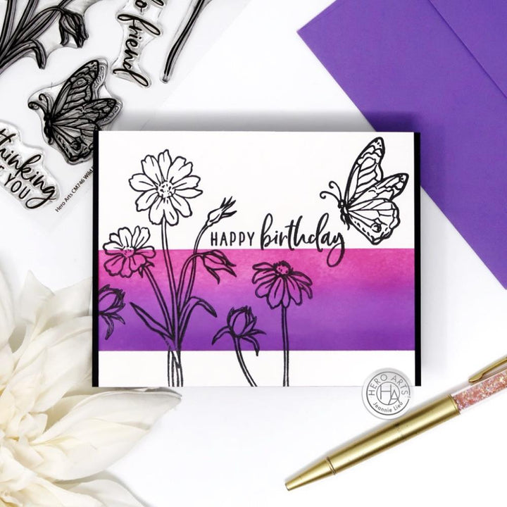 Hero Arts 4"X6" Clear Stamps: Wild Flowers (HACM746)